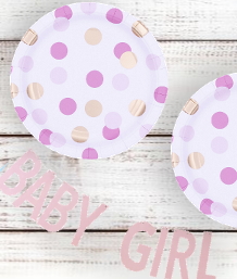 Pink and Gold Dots Party Supplies and Decorations